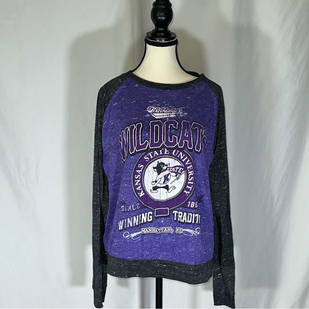 Press Box Women’s Kansas State Wildcats Raglan Style Long Sleeve Shirt